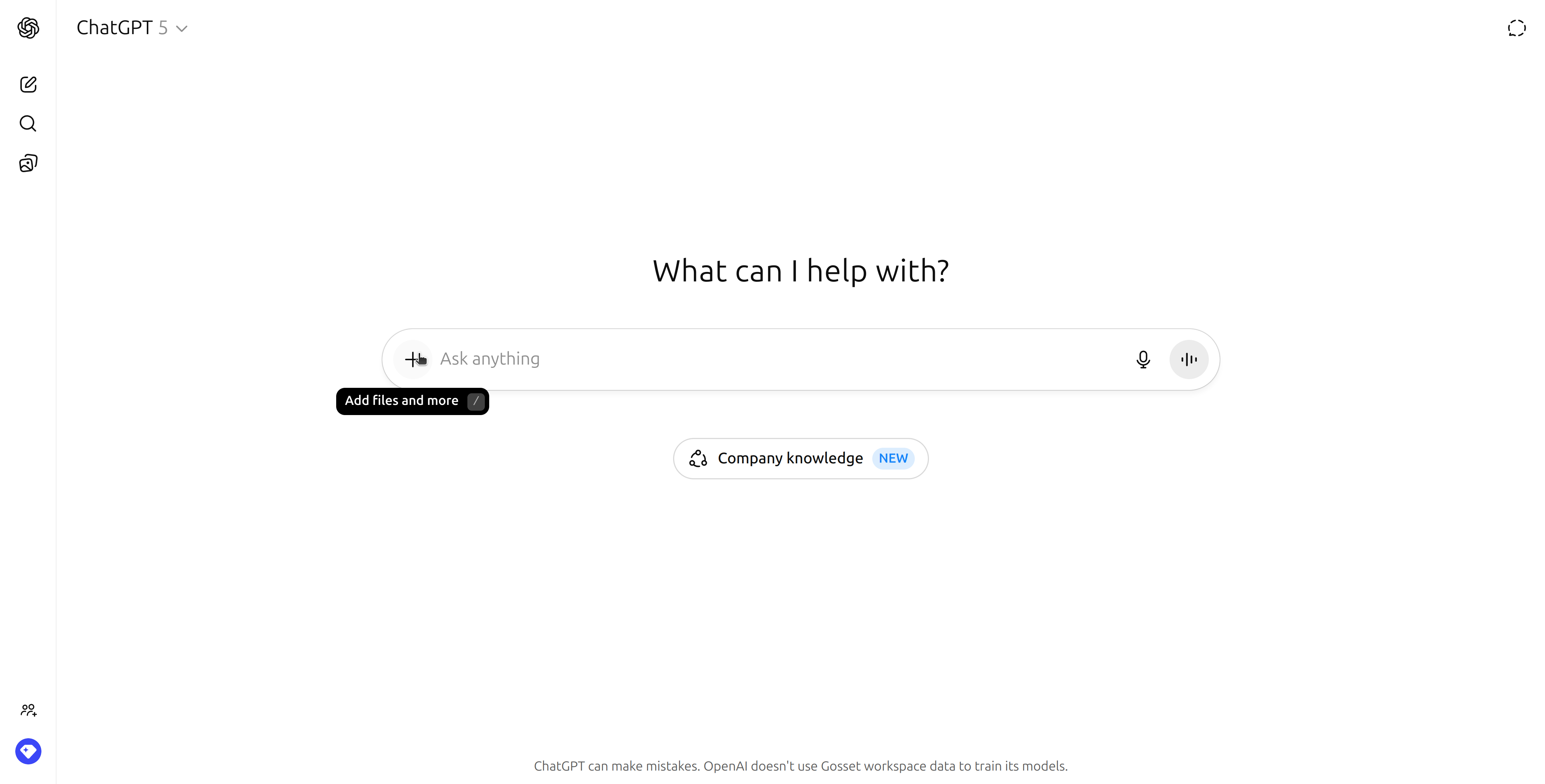 ChatGPT Business Welcome Screen