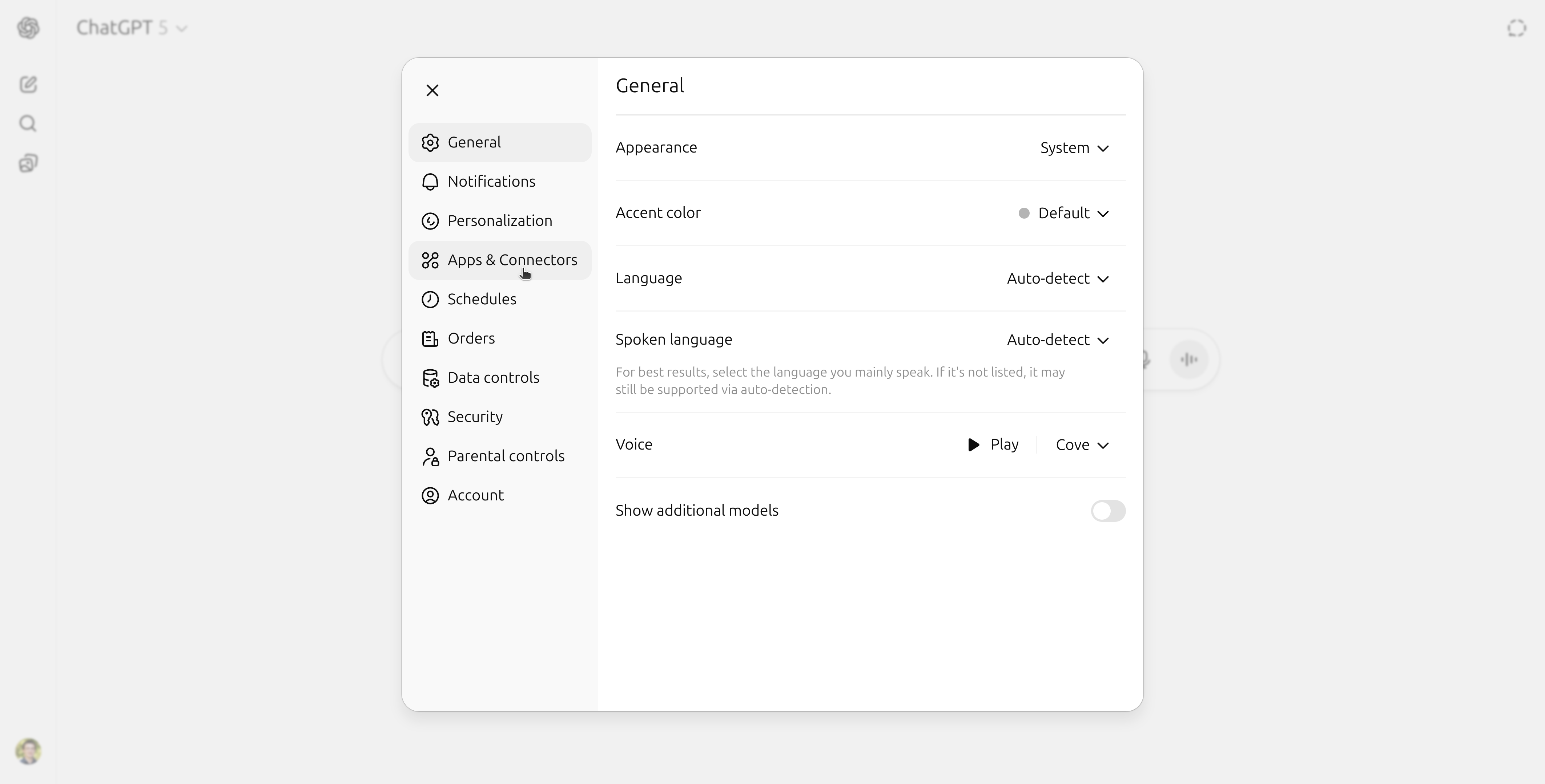 Settings Menu